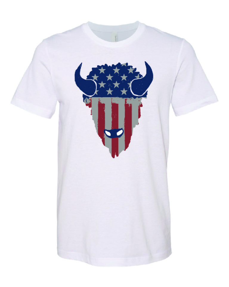 Buffalo Americana on White Shirt Atomic