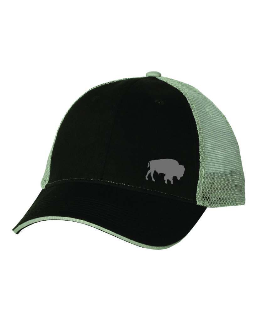 Buffalo on Black/Grey Mesh Back Hat Atomic