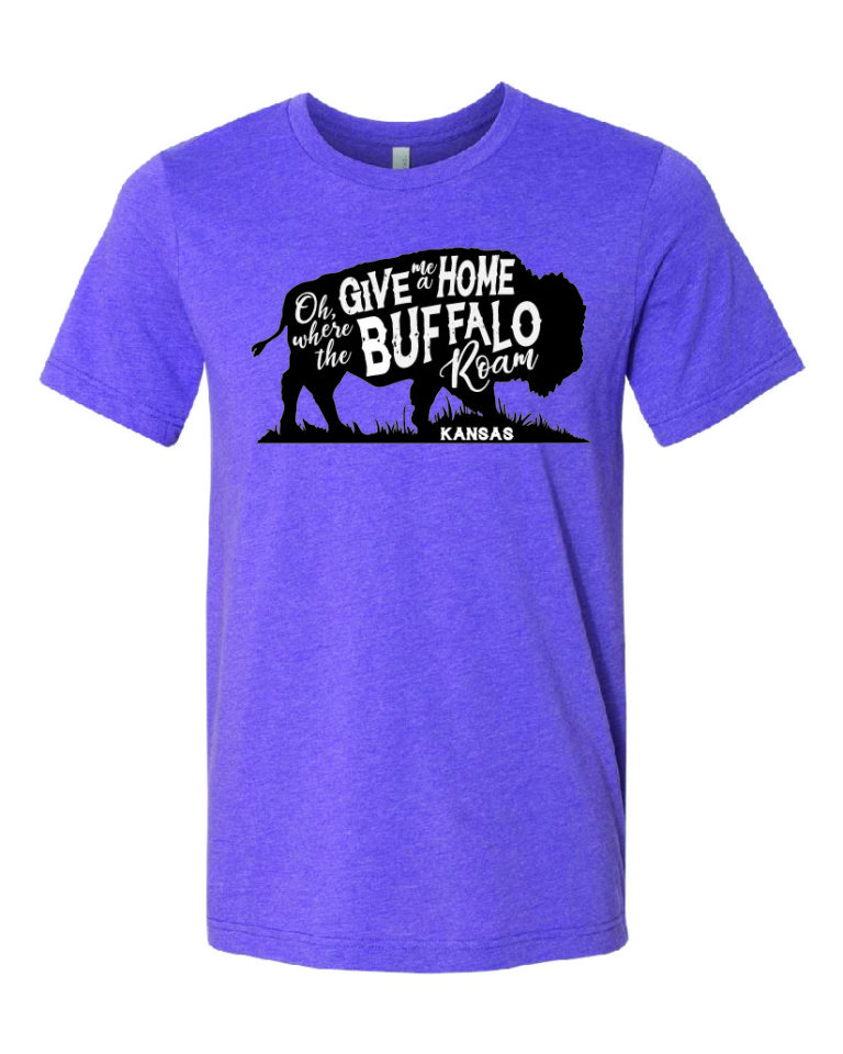 Buffalo Print on Heather Purple Shirt Atomic