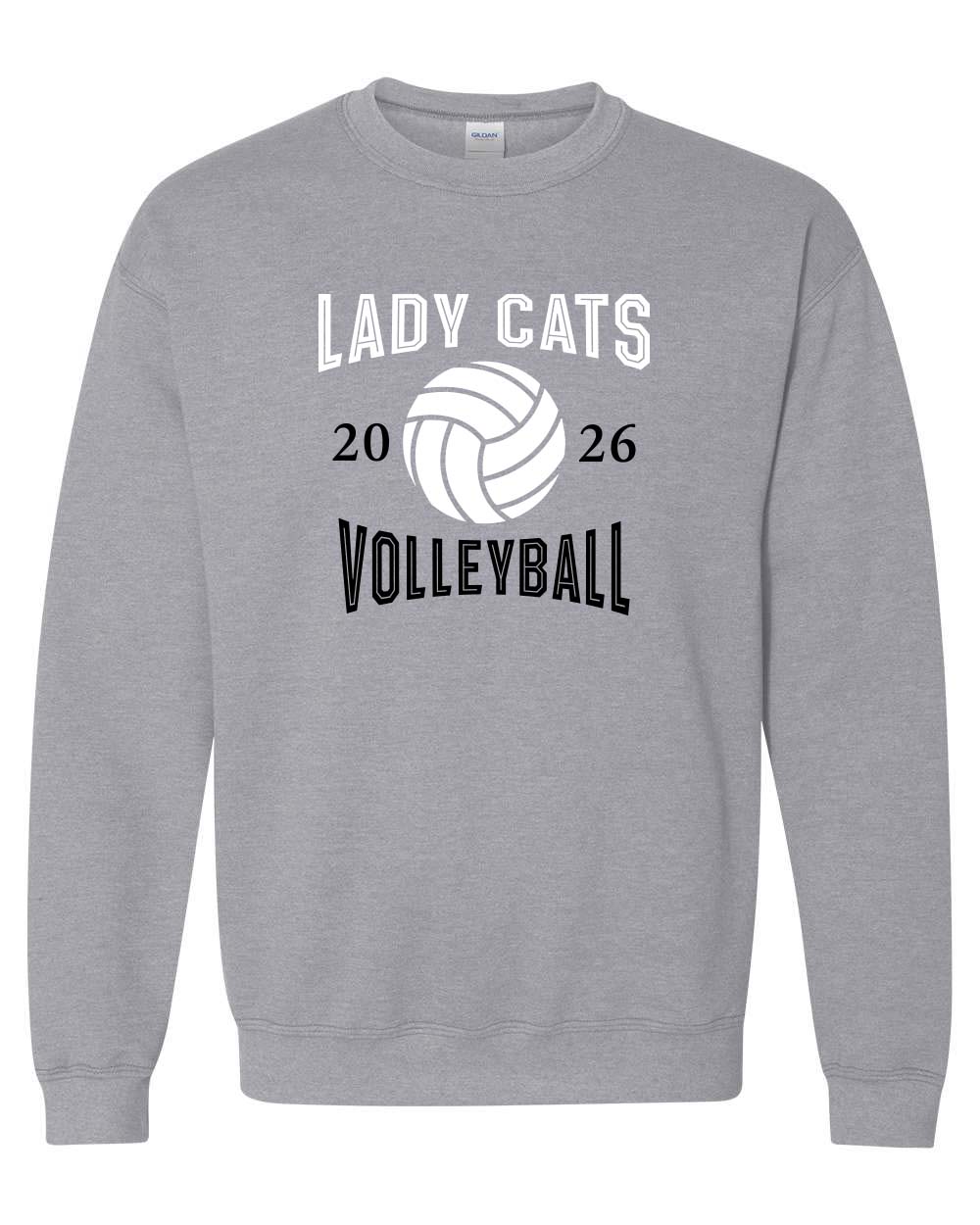 Moundridge High School Volleyball Lady Cat Crewneck Sweatshirts - Image 2