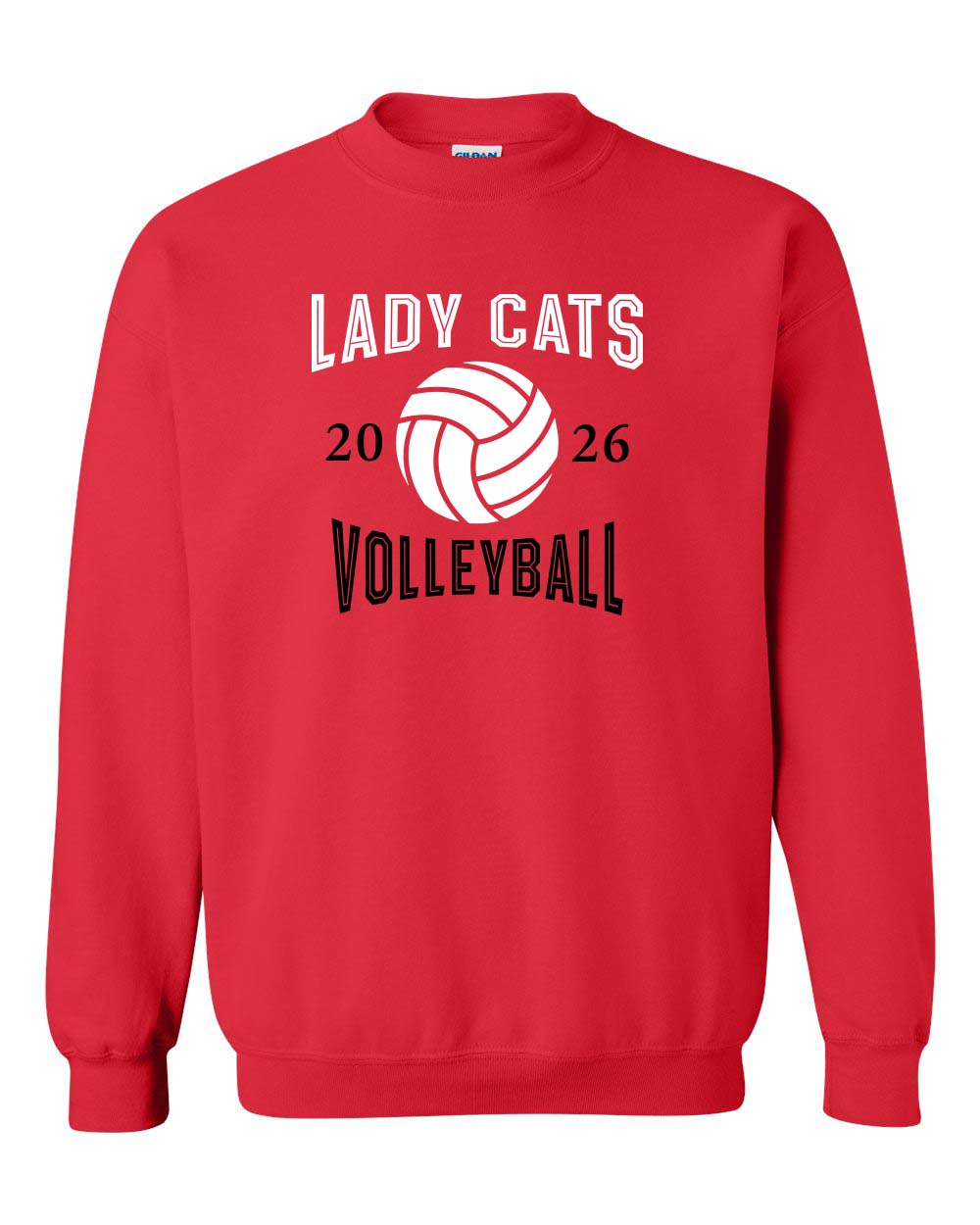 Moundridge High School Volleyball Lady Cat Crewneck Sweatshirts