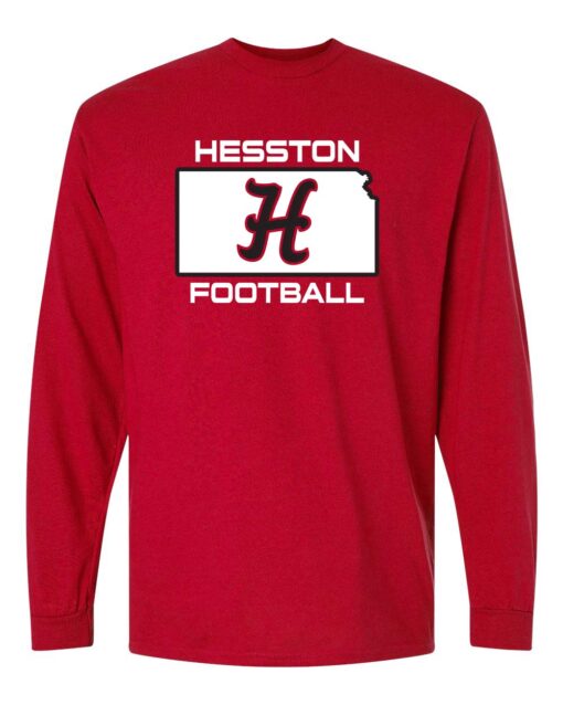 Hesston High School Football Long Sleeve Tee - Image 2