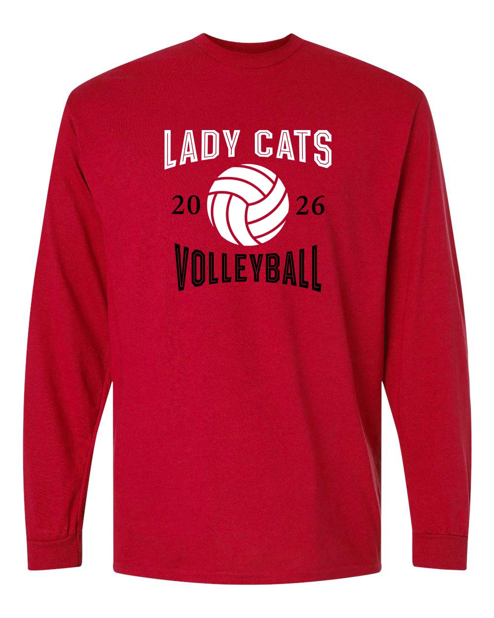 Moundridge High School Volleyball Lady Cats Long-Sleeve T-Shirt - Image 2