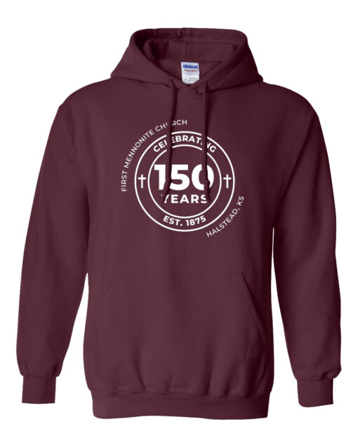 Halstead Mennonite Church 150 Year Anniversary Hooded Sweatshirt - Image 2