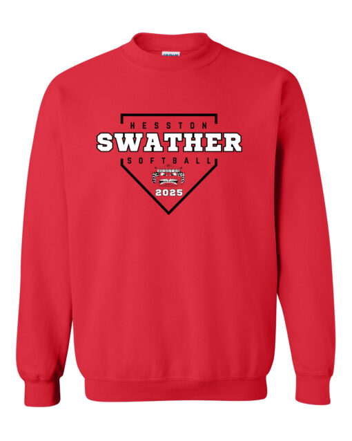 Hesston High School Softball Crewneck Sweatshirt - Image 2