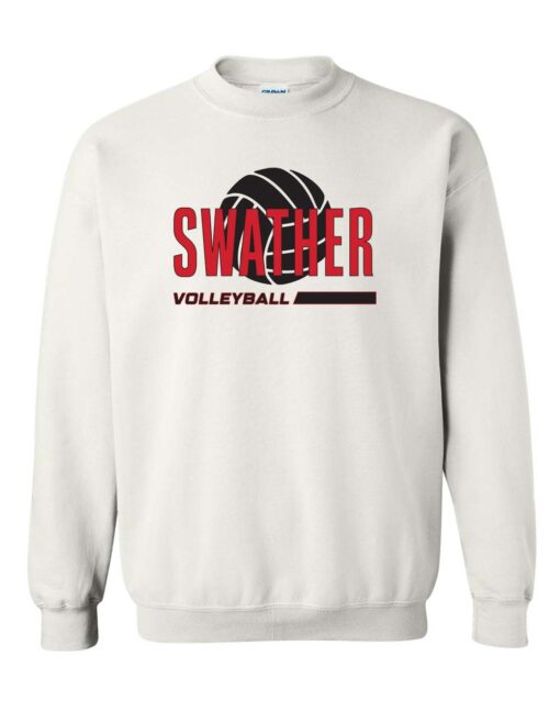 Hesston High School Volleyball White Crewneck Sweatshirt