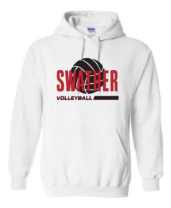 Hesston High School Volleyball White Hooded Sweatshirt