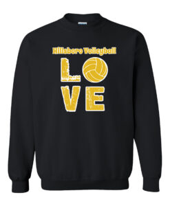 Hillsboro High School Volleyball "Love" Crewneck Sweatshirt