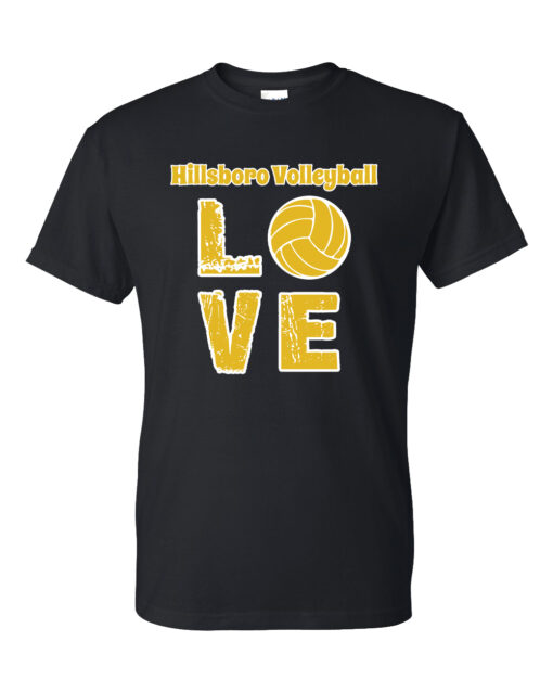 Hillsboro High School Volleyball "Love" T-Shirt - Image 2
