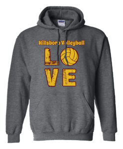 Hillsboro High School Volleyball "Love" Hooded Sweatshirt