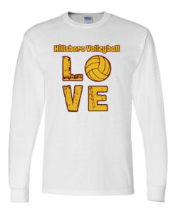 Hillsboro High School Volleyball "Love" Long-Sleeve T-Shirt