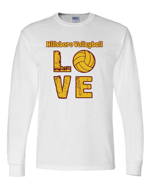 Hillsboro High School Volleyball "Love" Long-Sleeve T-Shirt
