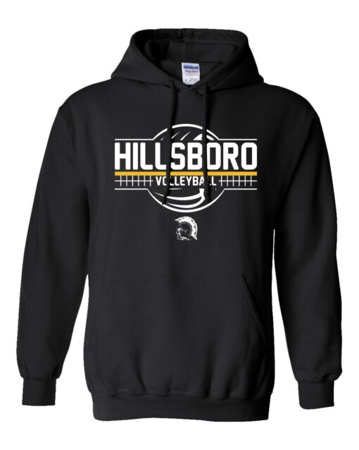 Hillsboro High School Volleyball "Team" Hooded Sweatshirt - Image 2