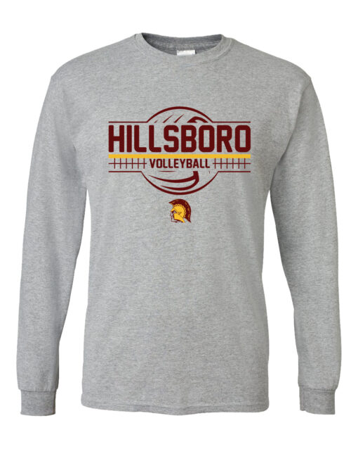 Hillsboro High School Volleyball "Team" Long-Sleeve T-Shirt - Image 2