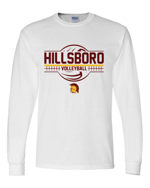 Hillsboro High School Volleyball "Team" Long-Sleeve T-Shirt - Image 3