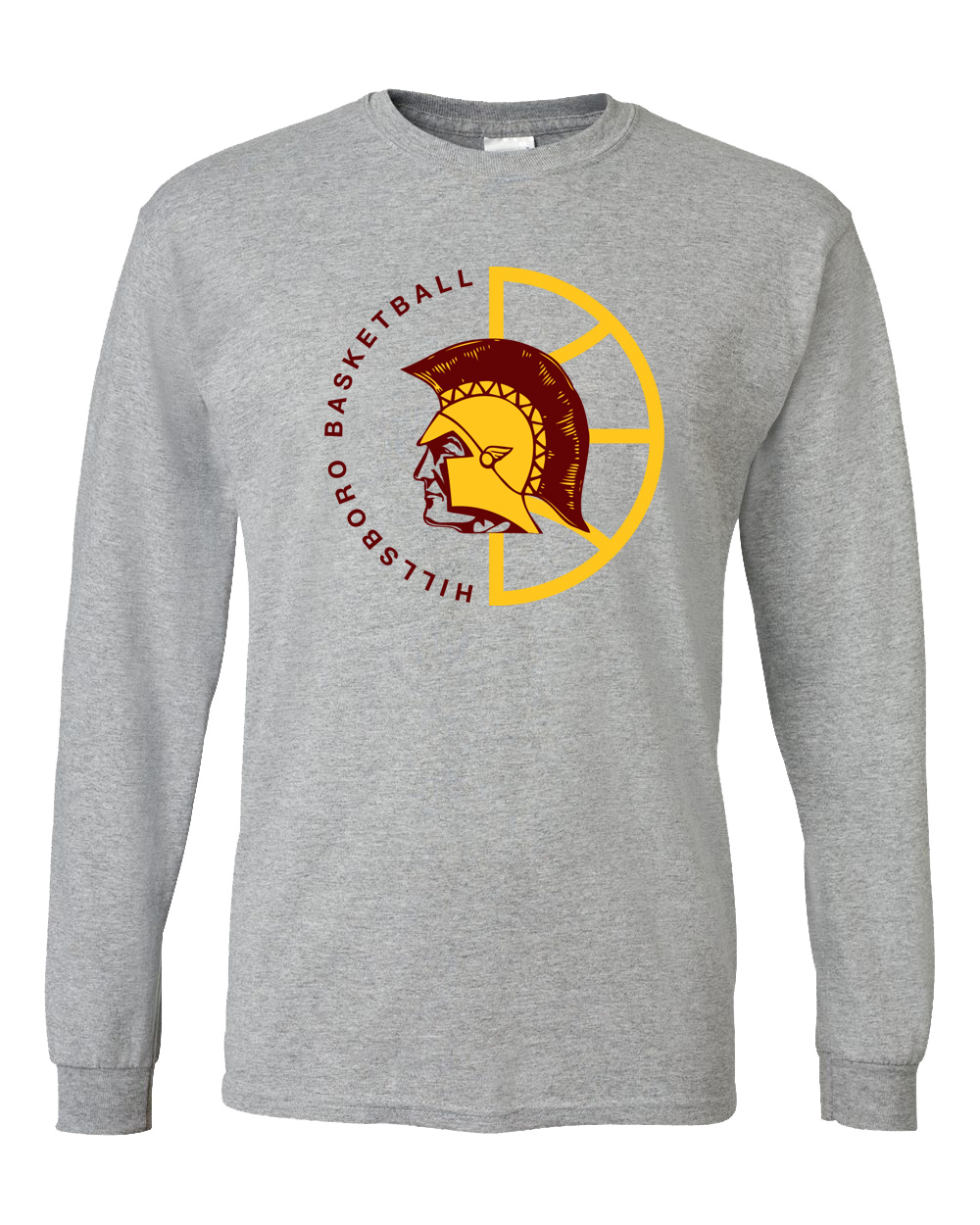 Hillsboro High School Basketball Long-Sleeve T-Shirt - Image 2