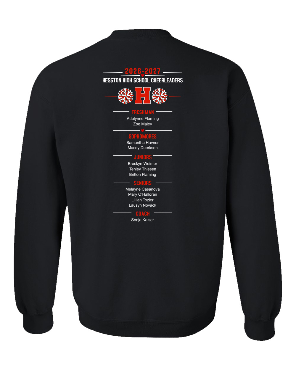 Hesston High School Cheer Crewneck Sweatshirt - Image 2