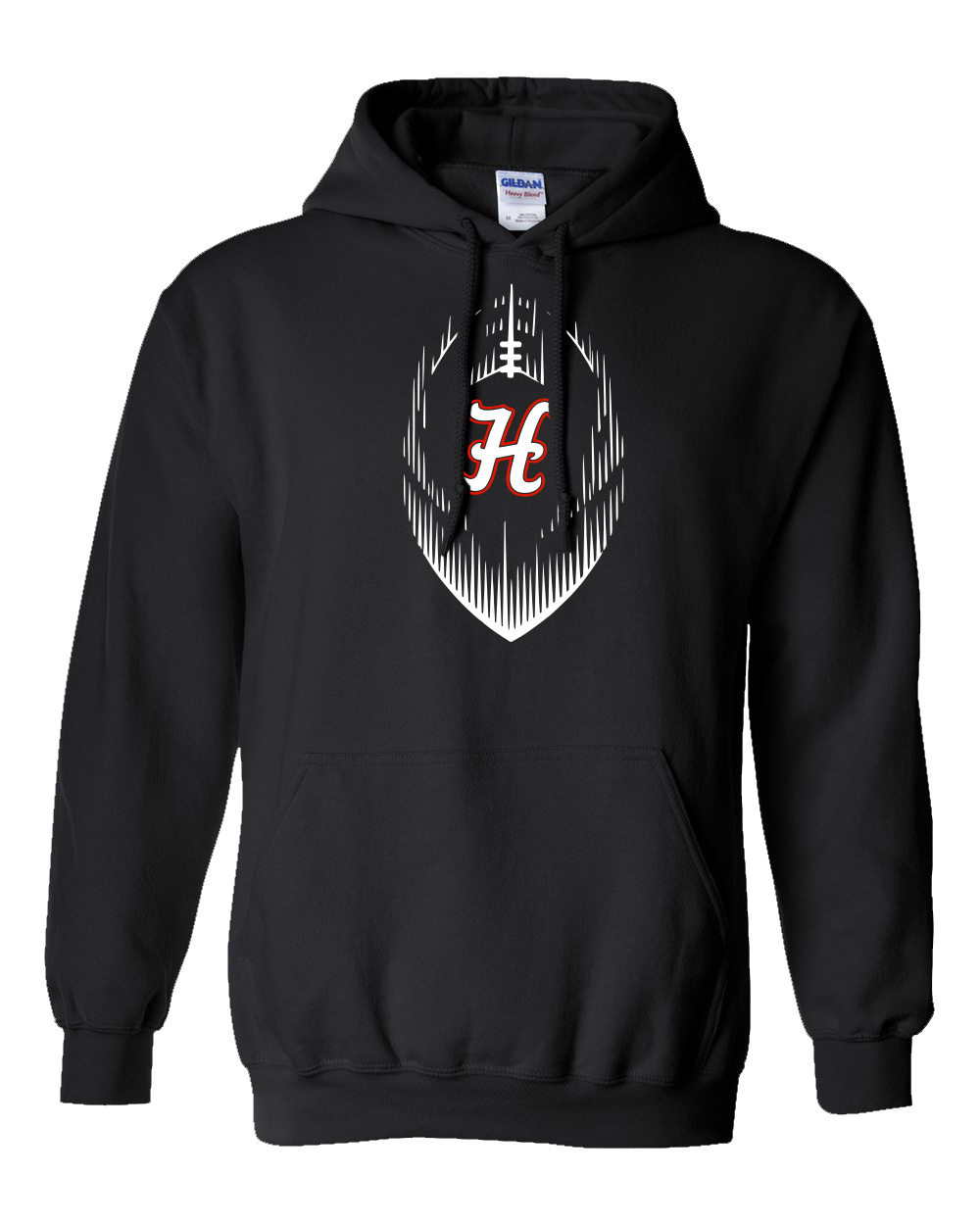 Hesston High School Football "H" Hooded Sweatshirt - Image 3
