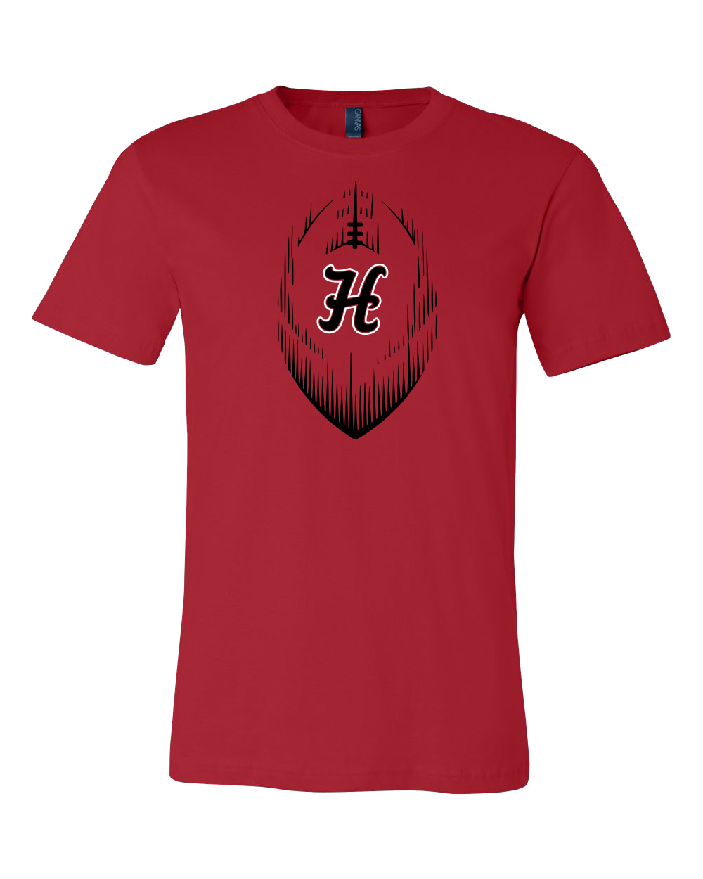 Hesston High School Football "H" Canvas Tee - Image 3