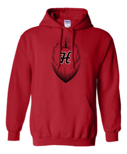 Alternative view of Hesston High School Football "H" Hooded Sweatshirt