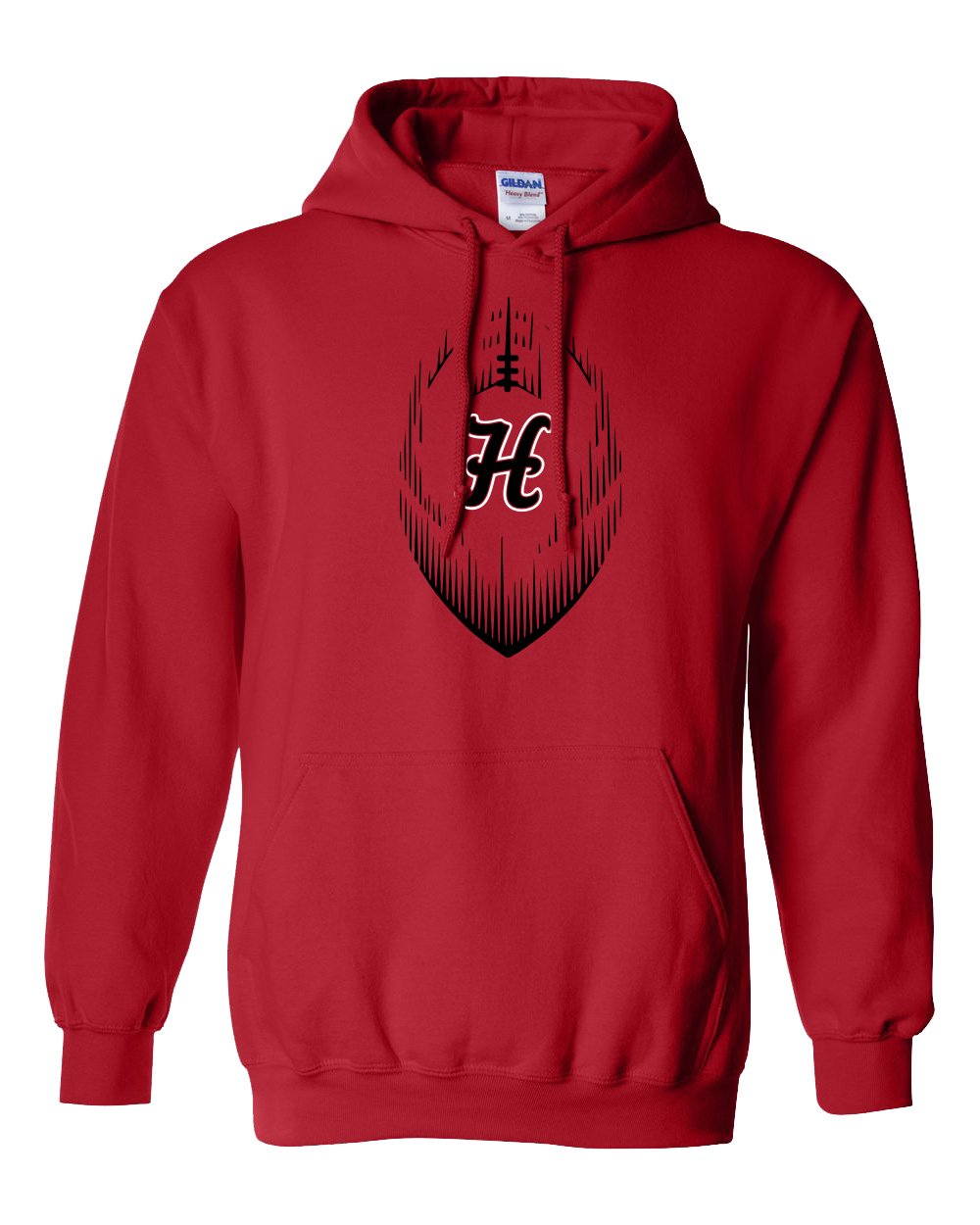 Hesston High School Football "H" Hooded Sweatshirt - Image 2