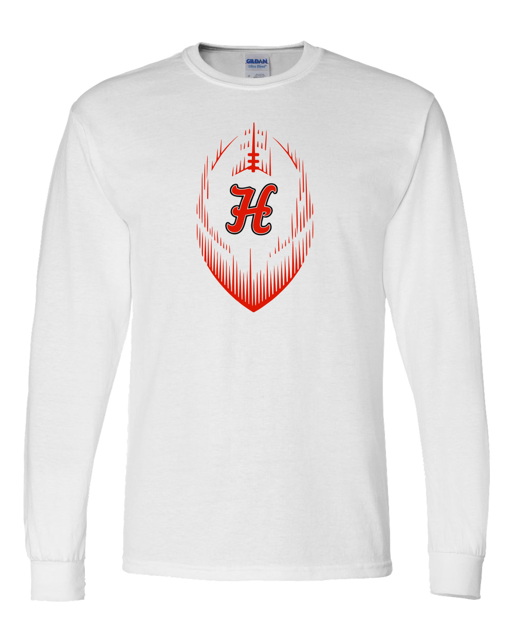 Hesston High School Football "H" Long-Sleeve Tee - Image 3