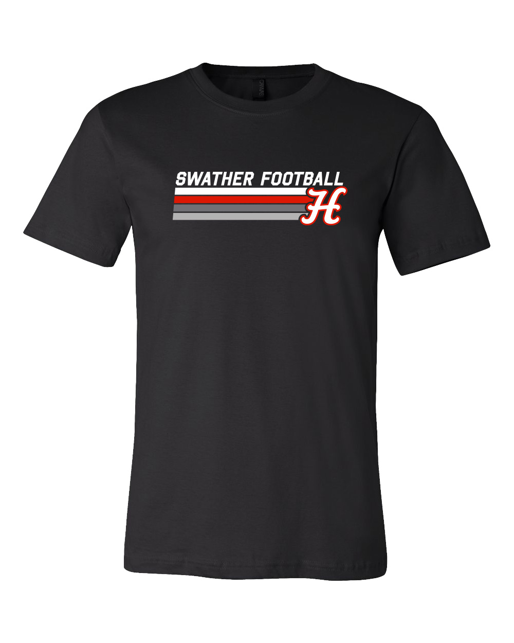 Hesston High School Football "Stripes" Canvas Tee - Image 3