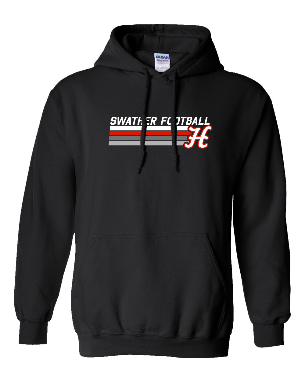 Hesston High School Football "Stripes" Hooded Sweatshirt - Image 2