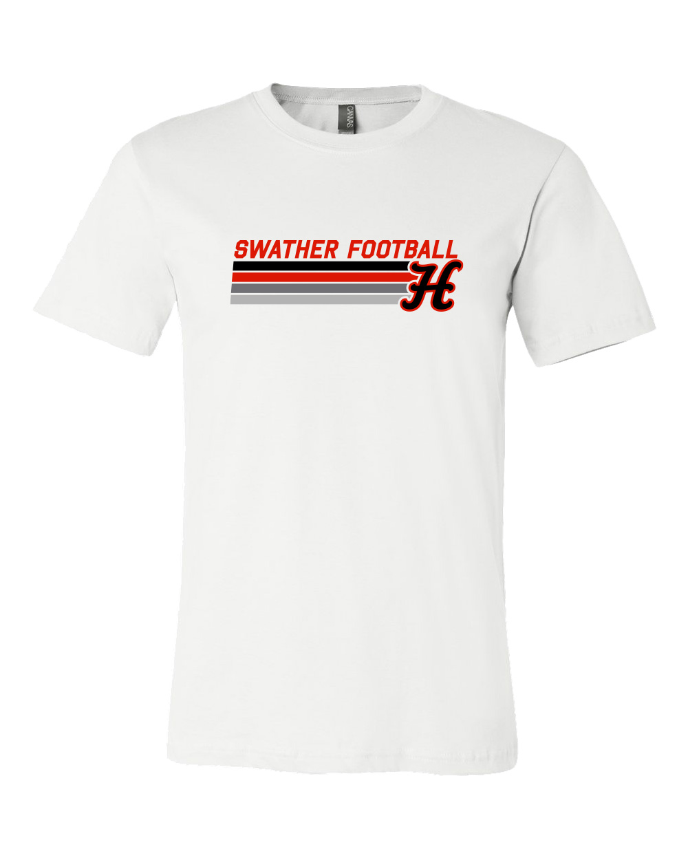Hesston High School Football "Stripes" Canvas Tee