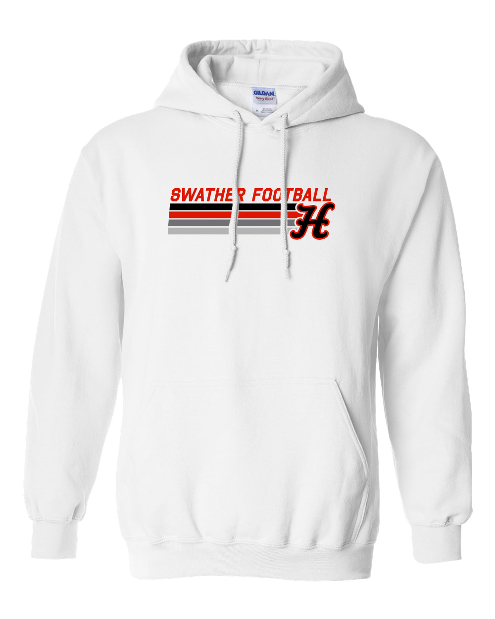 Hesston High School Football "Stripes" Hooded Sweatshirt - Image 3