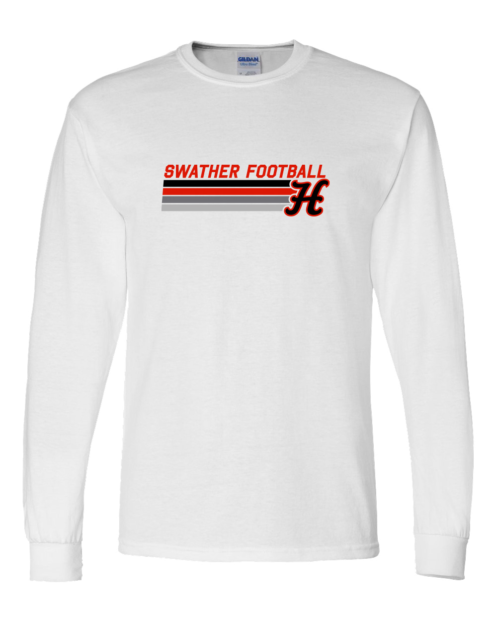 Hesston High School Football "Stripes" Long-Sleeve Tee - Image 2
