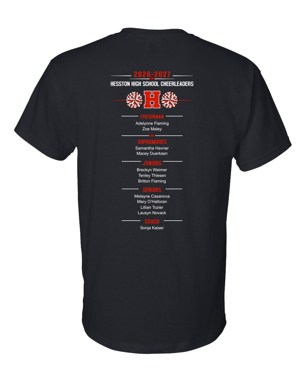Hesston High School Cheer T-Shirt - Image 2